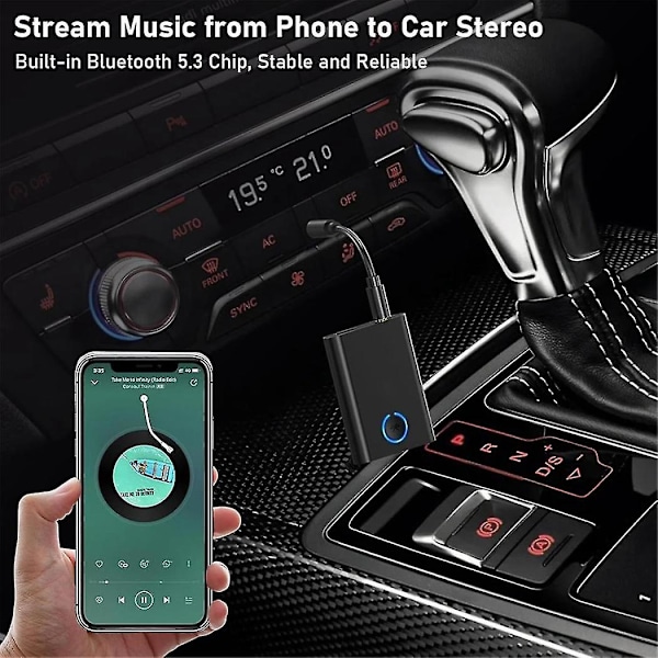 Bluetooth 5.3 Adapter Til Fly Til 2 Trådløse Hovedtelefoner, 3.5mm Jack In-flight Bluetooth Transmitter Receiver Til Tv
