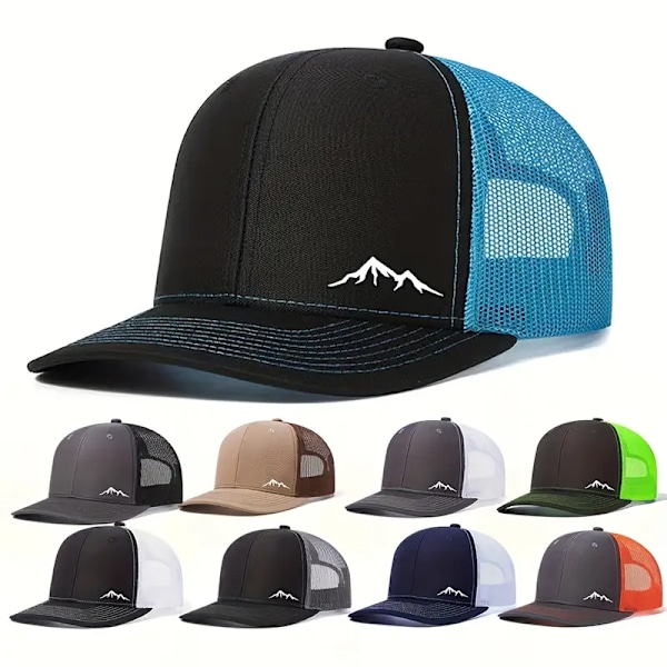 Justerbar Mesh Andningsbar Unisex Snapback Keps, Förböjd Bergtryck Elegant Baseballkeps, Lämplig För Utomhussporter