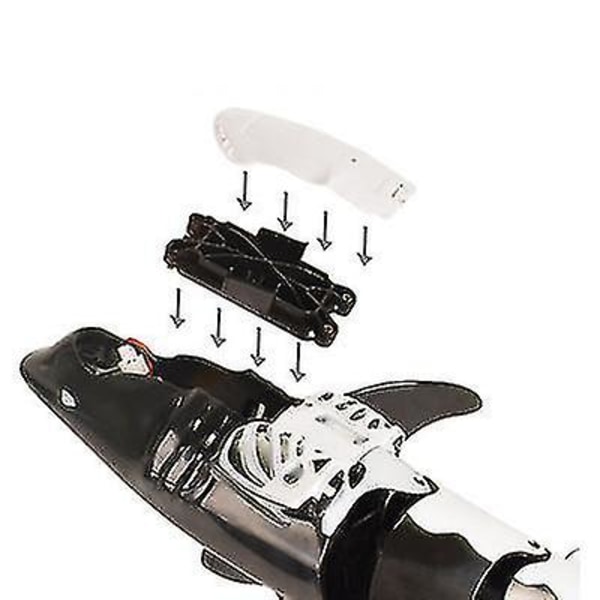 2,4 g Fjärrkontroll Shark Toy 1:18 Skala High Simulation Shark Shark black Two battery