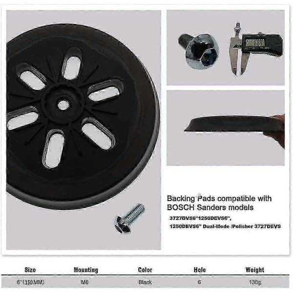 Slipepute for Bosch GEX 150 Sander - 150mm Borrelåsfeste Erstatningspute