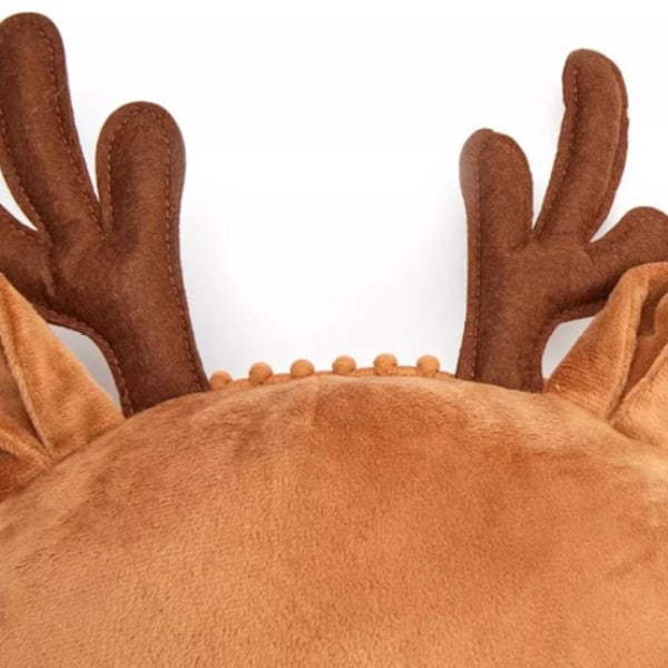 Julemandens Brune Rendeer Juleelg Behagelig Blød Hjemmeplyspude
