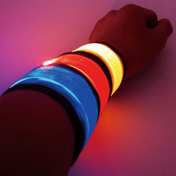 LED reflekterande klapparmband orange