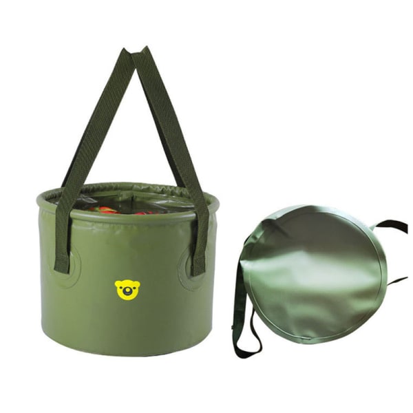 JFJC sammenleggbar bærbar vanntett bøttepose camping piknik stor bøttepose