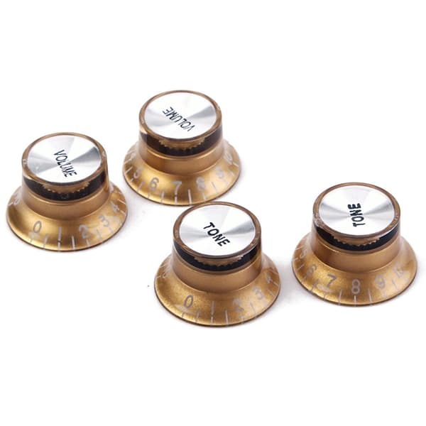 4 stk. Hastighetskontrollknotter 2 Tone 2 Volum For Gibson Lp Sg Gitar Gullfargede Knotter Gitartilbehør