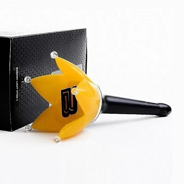 Bigbang Lightstick - Selvlysende Musiklys, Støttelys, Håndlys, Lysstav, Glitterstav (sort) (1 stk)