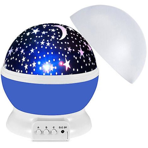 Toysstar Sky Projektor Nattlampe, Stjernehimmel Belysning Nattlys, Roterende Projeksjonslamper for Soverom (Blå)