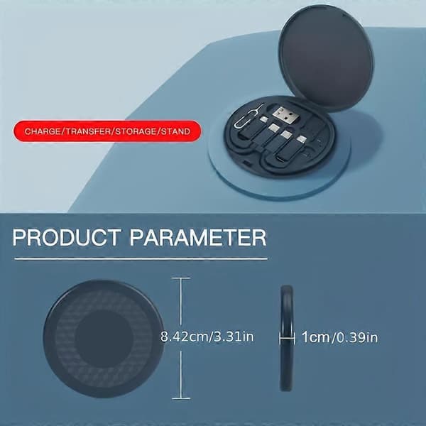 Multi USB Laddningsadapter Kabelkit, USB C Konverteringsset USB A & Typ C Till Hane Micro/Typ C/Lightning, Dataöverföring, Kortförvaring, SIM-kort Nål, White