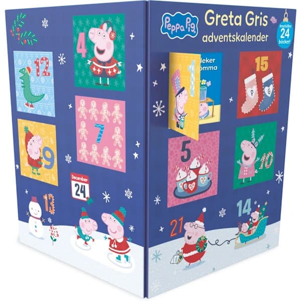 Greta Gris Julekalender (Blå) (Bok) 500