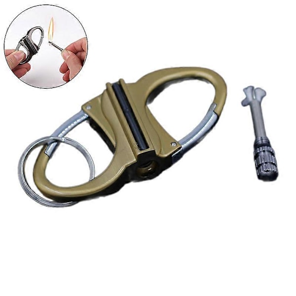 Permanent Match Infinity Lighter med nøglering, Den evige lighter, Nød-ildstarter sæt Gold