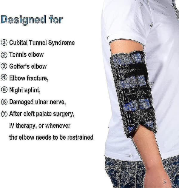 Cubital Tunnel Syndrom Nattskinne for Ulnar Nerve Støtte