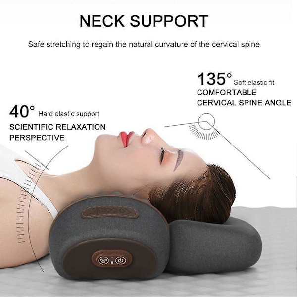 Ergonomisk Massagekudde, Lindrar Nacksmärta, Callixe thera Kudde, Callixe Nackkudde, Värme+Massage+Drag