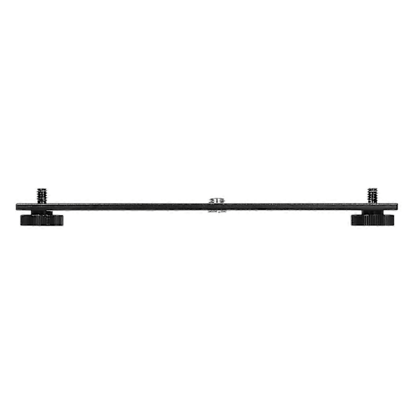 Dobbelt kamerafeste stativbrakett kamera blitsbraketter forlengelsesstang med 1/4 tommers skrue for kamera DSLR LED lysstativ mikrofon