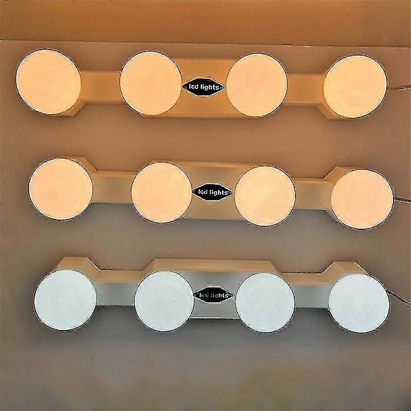 Meikkipeilin valot, meikkivalo 4 himmennettävällä LED-lampulla, säädettävä värilämpötila, USB-virta