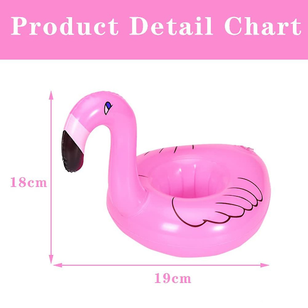 2 st flamingo mugghållare, uppblåsbar dryckeshållare