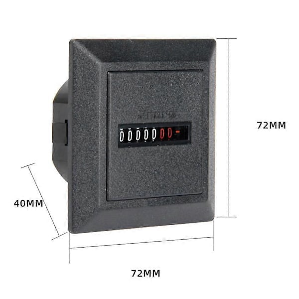 HM-1 AC220/110/24V 50HZ Timetæller, Digital Display Timetæller Digital Display Omdrejningstæller Timer Værktøj Til Entreprenørmaskiner Hy