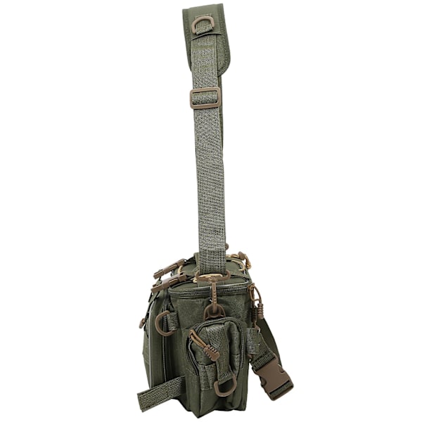 Fiskeverktøyveske: Vanntett, Multifunksjonell, Polyesterkomposittmateriale (Army Green)