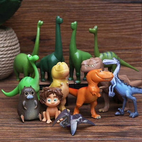 Jubee Hyvä Dinosaurus -hahmosetti, 12 kpl, Mini-mallilelu lapsille, Arlo