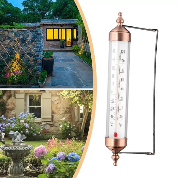 Utendørs Termometer Hage Terrasse Utevegg-Drivhus Solterrasse Ny js