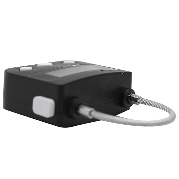 Metallinen ajastinlukko USB LCD-näyttö Metallinen elektroninen ladattava ajastin Monitoiminen riippulukko Musta-dwdz