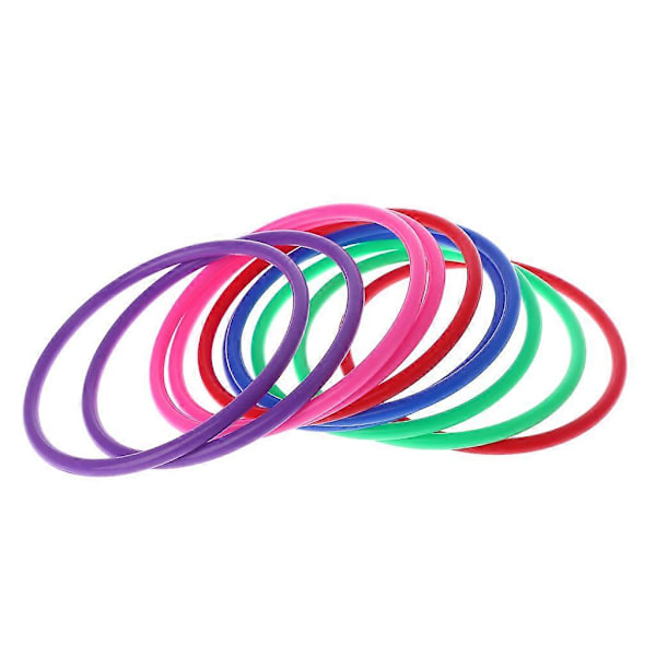 10 stk. plastik kastringe mål kast karneval baghave park spil børn intelli 13.5 cm inner diameter