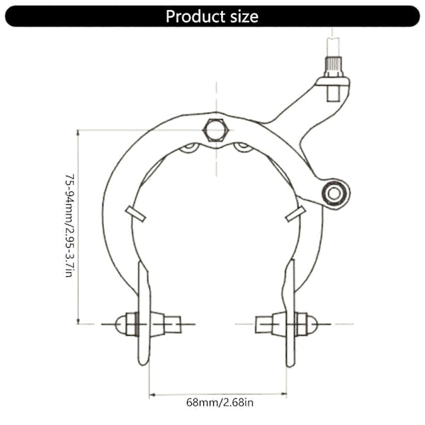 Cykler Bremse Aluminium Legering Cykler C Form Bremsekalibre Cykel Forreste Bageste Fælge Bremseklemmer Cykeldele front brake