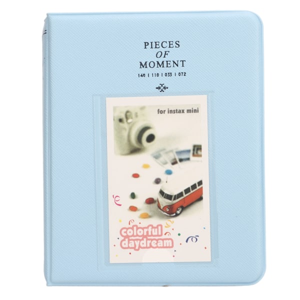 Mini Instant Camera Skyddsväska PU case för Fujifilm Instax Mini 12 med albumfilter Färgglada hängande ramar klistermärken Blå