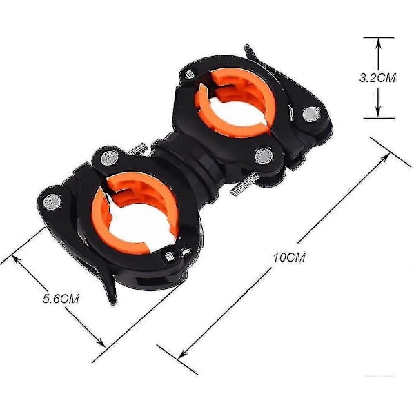 Cykel Lygteholder, 360 Rotation, Mountainbike LED Lygteholder, Montering