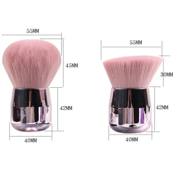 Svamphuvud makeup borste stor puder makeup borste pink white