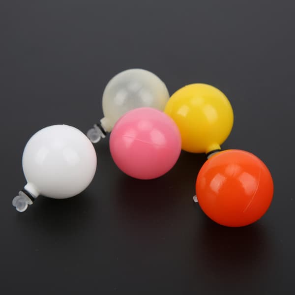5 stk. Plastikk Stick On Float Foam Tear Drop Bobber Tube Strike Indicator Fluefiskedeler