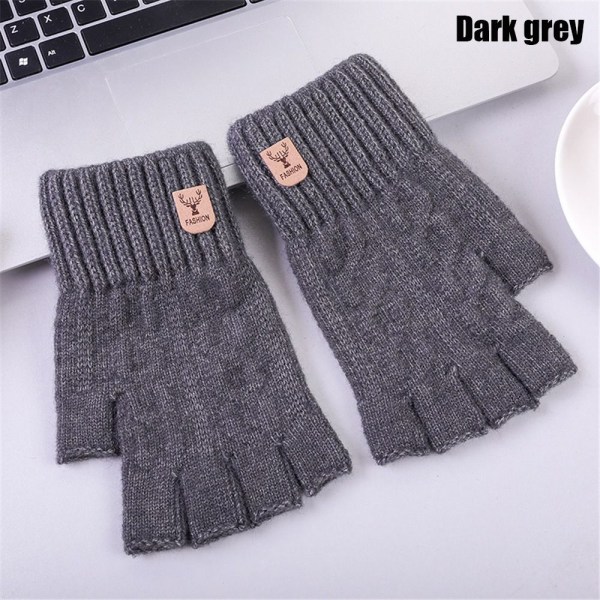 Fingerless Handskar Half Finger Handskar MÖRKGRÅ dark grey