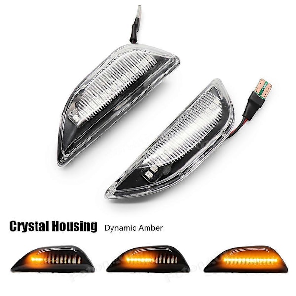 2 stk. LED dynamisk blinklys posisjon side markeringslys parkeringsindikator for Opel Mokka X Chevrolet Trax Buick Encore Dynamic Clear