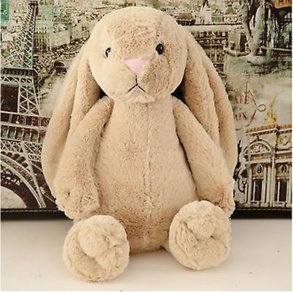 50cm Rabbit Doll Plush Toy Long Ears Bunny Doll, A Holiday Gift For Children Light Brown 50CM