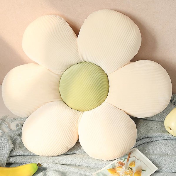35/45/55/75cm Cute Soft Flowers Plush Toy Stuffed Cartoon Plant Doll Pillow white green 75cm