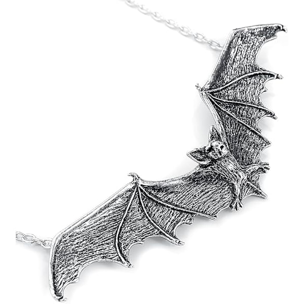 Alchemy Gothic Gotisk Flaggermus Anheng Dame Halskjede Sølv, Tinn,