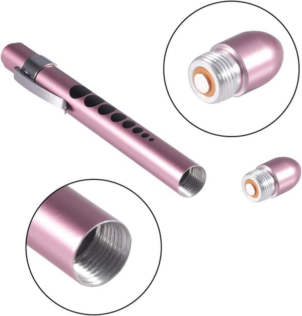 Medisinsk diagnostisk pennelys. Mini gjenbrukbart LED-pennelys.