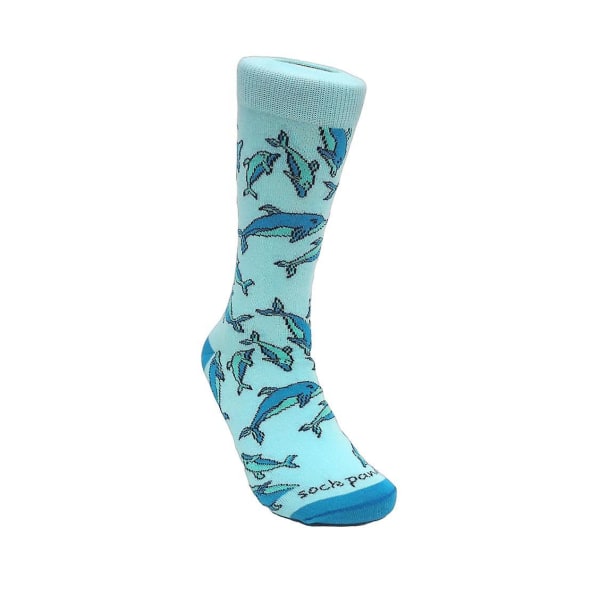 Delfinmønstrede sokker fra Sock Panda (Adult Medium)