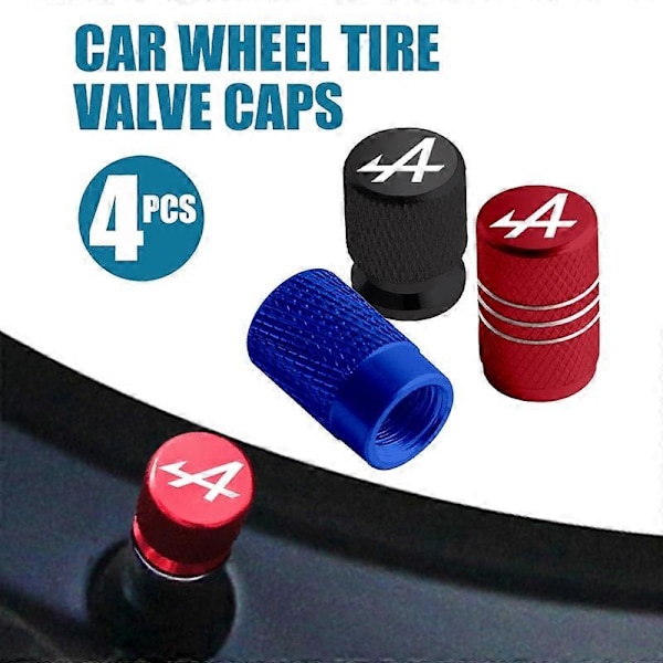 A Emblem Badge Bilhjul Dekkventilhetter Dekkstammekapsler For Alpine Aline A110 GT S RS GT Sport Clio Megane Scenic Tilbehør - Motor Kjøretøy Hjul Pa 3