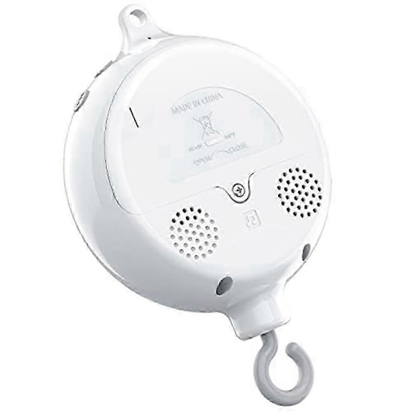 Spjälsängsmobilmotor Babymusikbox Spinner med 3 lägen Volymjusterbar 12 vaggvisor Automatisk avstängning efter