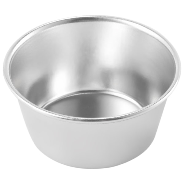 10 bitar Pudding Cup Mini Chokladkaka Cookie Pudding Form Rund Ägg Tårta Mould Bakverktyg silver