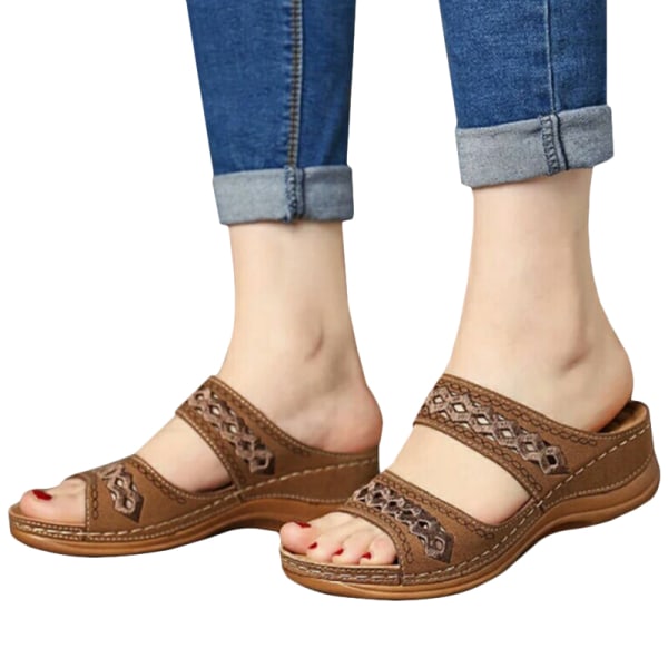 Dam Sandaler Mode Kilar Skor Sandaler Flip Flop Red 43