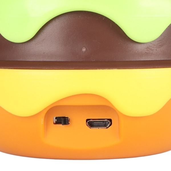 JFJC Kids Leselys Hamburger Style Fleksibel svanehals USB Lading Mykt Varmt Lys Barnebordslampe for hjemmeskolekontor