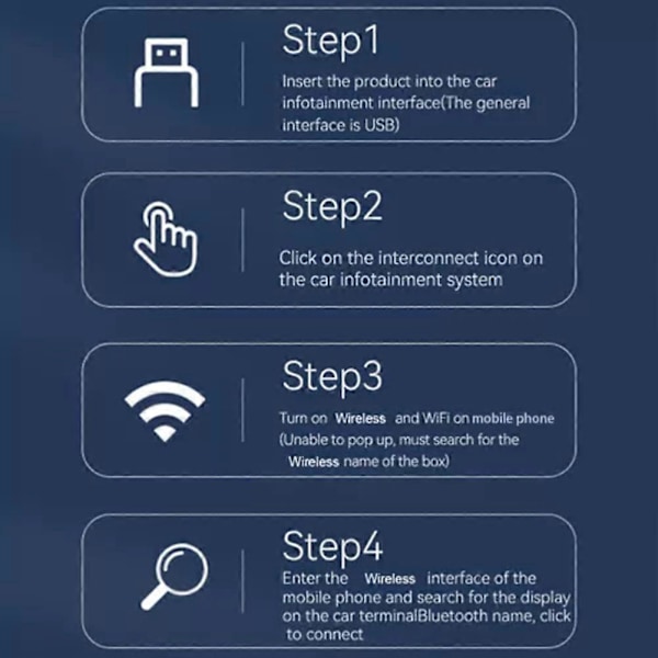 Langaton Carplays-sovitin Android Auto 2 in 1 Älykäs USB-dongle sedan-autoille
