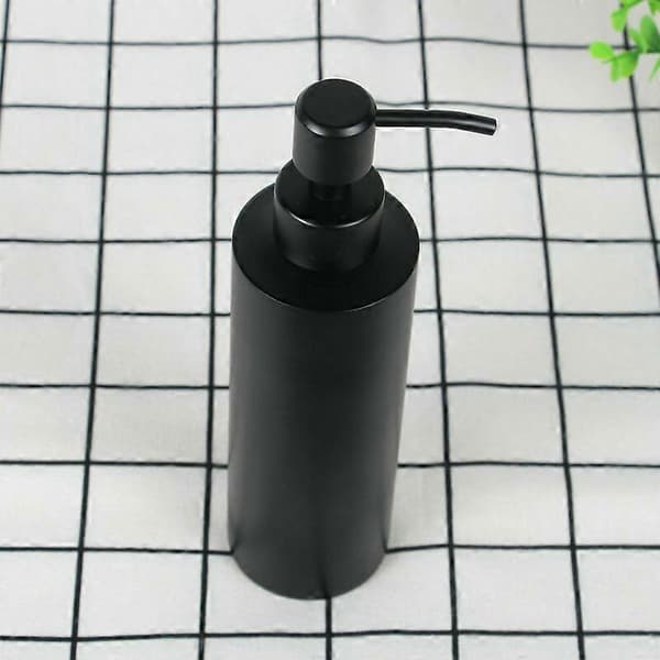 Sort sæbedispenser, 350 ml Easy Squeeze dispenserpumpeflaske, rustfri sæbe- og lotiondispensere i metal
