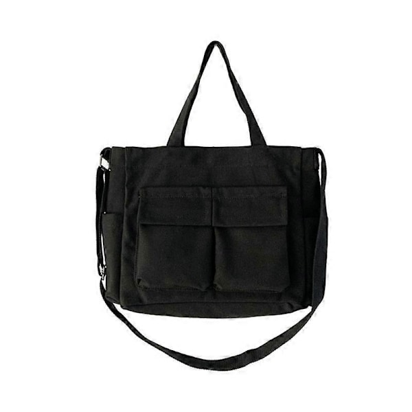 Mångsidig Crossbody Väska Handväska Tote Axelväska för Flickor Kvinnor Messenger Väska Skolväska Canvasväska Justerbar Rem Beige Beige