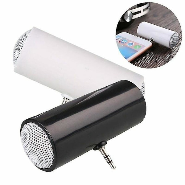 3,5 mm Jack Stereo Minihögtalare Bärbar MP3 Musikspelare Högtalare Förstärkare Högtalare för Mobiltelefon Surfplatta PC - Svart