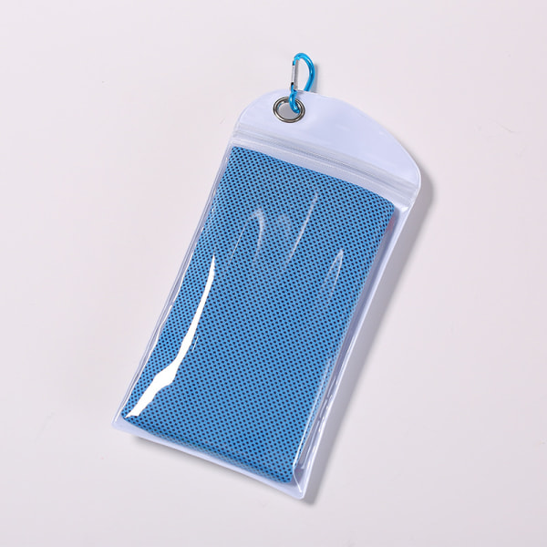 Sommerkølende køligt håndklæde yoga fitness iskoldt håndklæde 2 stk lake blue