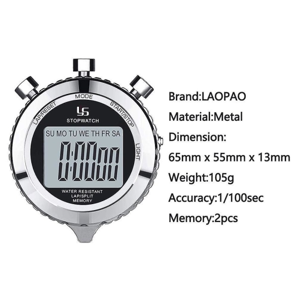 Metal stopur Ur daglig digital timer