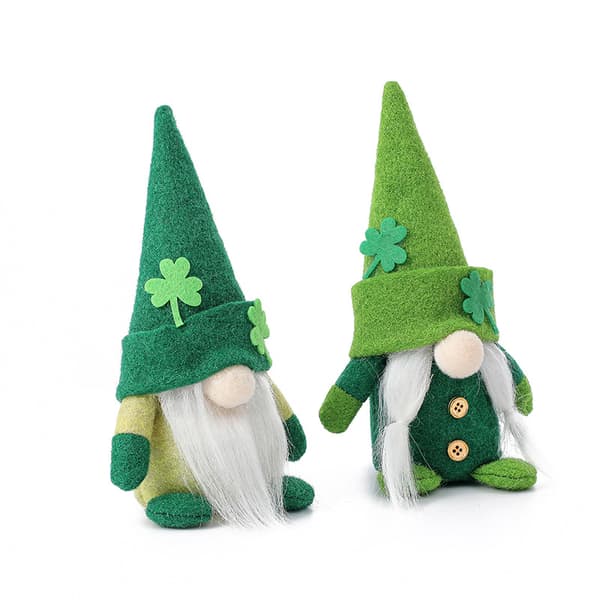 St Patricks Day Tomte Ornament Irländska Tomtar Saint Patrick Grön