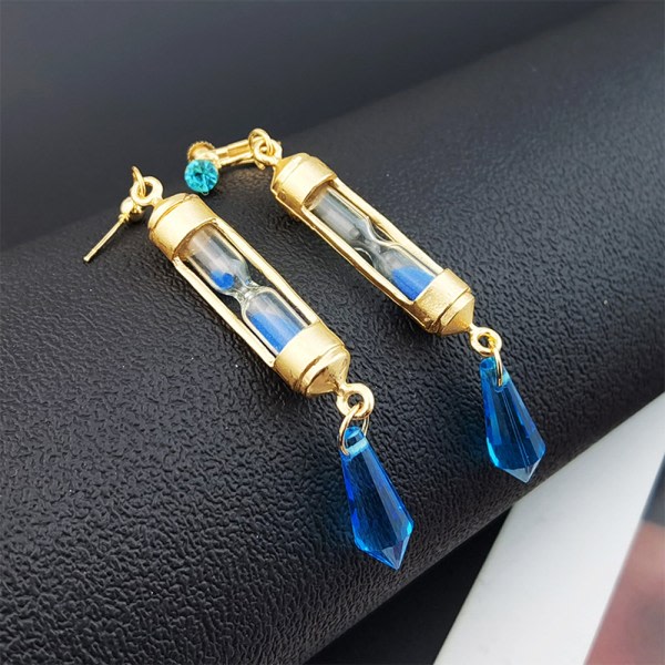 Anime Vanitas örhängen Cosplay rekvisita Cuboid Hourglass Ear Clip