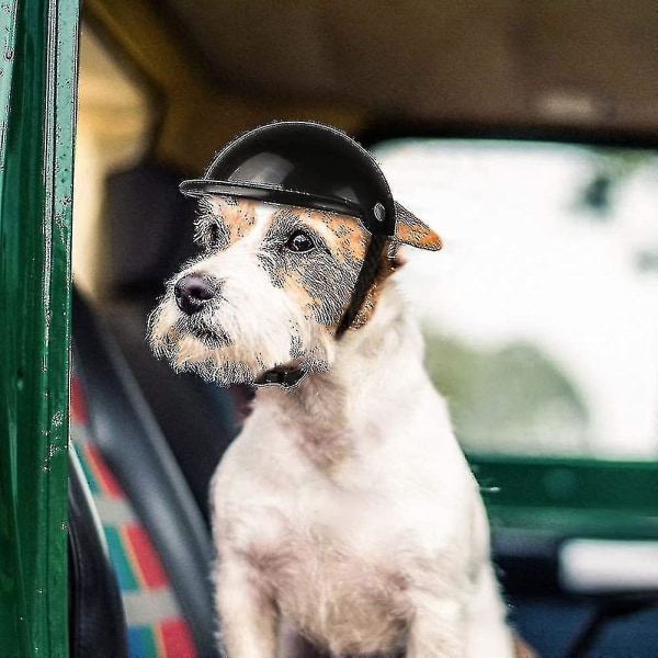 Hundehjelm Brillesett Dyrehjelm Solbriller Hunder Justerbar Hunde Motorsykkel sikkerhetslue S